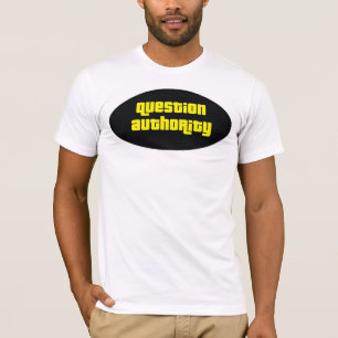 Camiseta autoridad de la pregunta