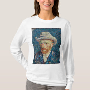 Camiseta Autorretrato con Gorra de felación gris de Vincent