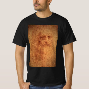 Camiseta Autorretrato de Leonardo da Vinci, Arte del Renaci
