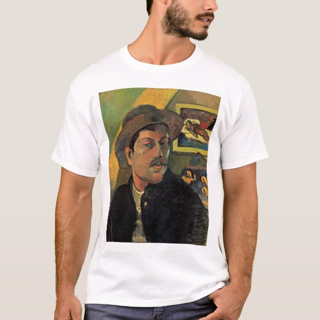 Camiseta Autorretrato de Paul Gauguin (la mejor calidad) (Anverso)