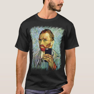 Camiseta Autorretrato de Vincent Van Gogh con celular selfi