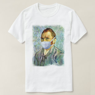Camiseta Autorretrato de Vincent Van Gogh con máscara burlo