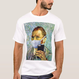 Camiseta Autorretrato de Vincent Van Gogh Selfie con máscar