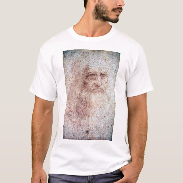 Camiseta Autorretrato, Leonardo da Vinci (Anverso)