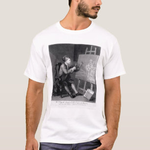 Camiseta Autorretrato que pinta la musa cómica