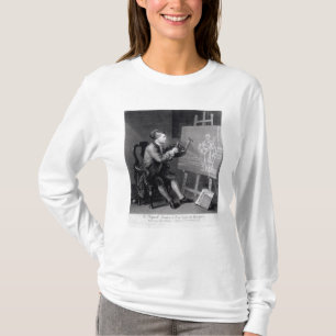 Camiseta Autorretrato que pinta la musa cómica