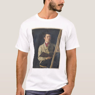 Camiseta Autorretrato, sentándose al lado de un caballete,