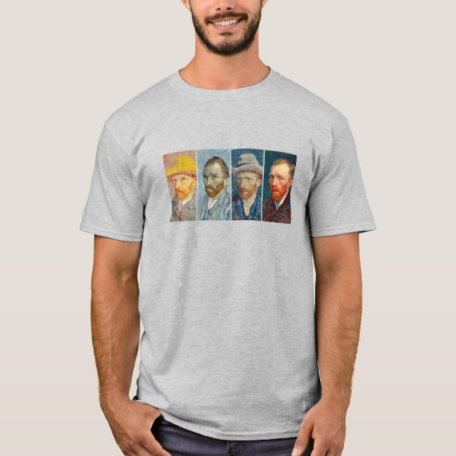 Camiseta Autorretratos de Van Gogh (Anverso)