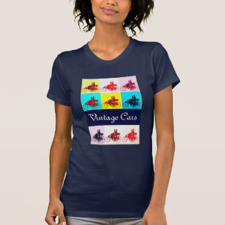 Camiseta Autos de época reuniendo arte pop
