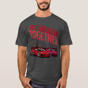 Camiseta Autos de ranura que aceleran juntos el control rem