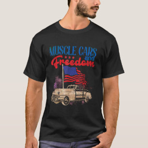 Camiseta Autos musculares Libertad Entusiasta Estadounidens