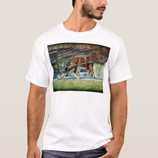 Camiseta Autumn Amish Buggy Horse (Anverso)