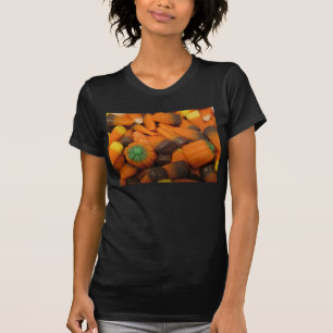 Camiseta Autumn Candy Corn Womens Petite T-Shirt