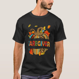 Camiseta Autumn Caregiver Agradecido leopardo bendito