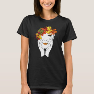 Camiseta Autumn Flower Bouquet Chica Acción de Gracias Retr