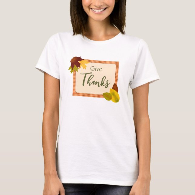 Camiseta Autumn Gingham Thanksgiving's T-Shirt (Anverso)