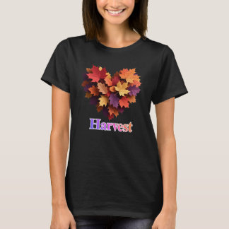 Camiseta Autumn Harvest Heart Leaves