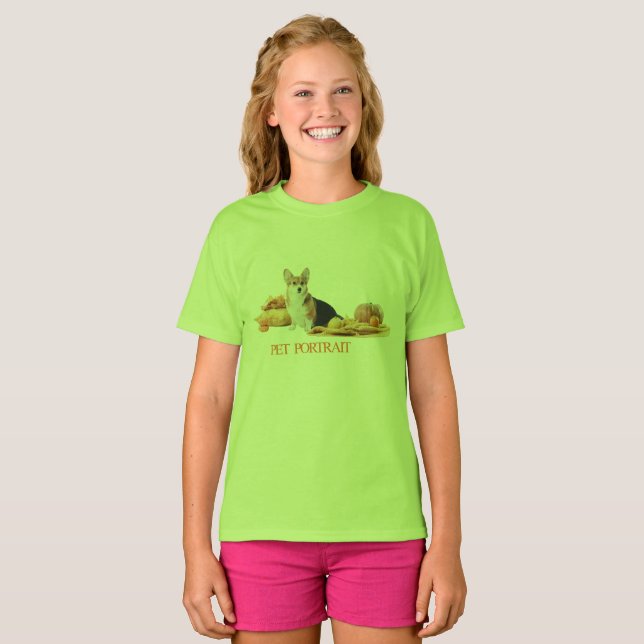 Camiseta Autumn Pup & Pumpkins (Anverso completo)