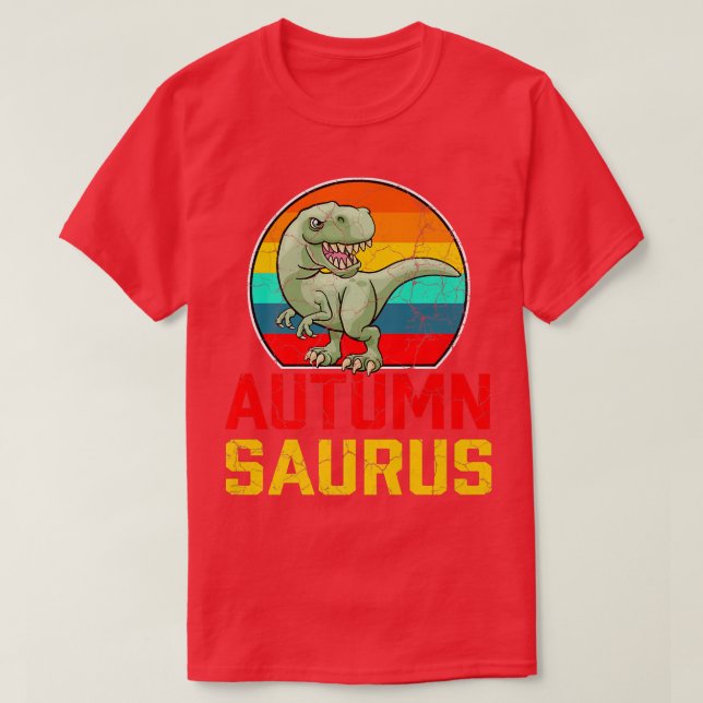 Camiseta Autumn Saurus Family Reunion Apellido Team Funny (Diseño del anverso)