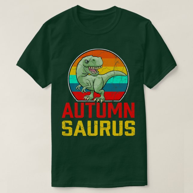 Camiseta Autumn Saurus Family Reunion Apellido Team Funny (Diseño del anverso)