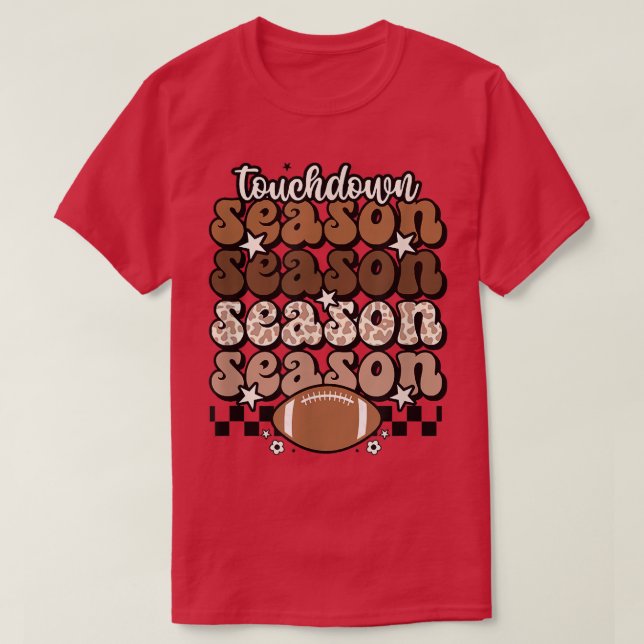 Camiseta Autumn Season Leopard pattern Touchdown Season Rug (Diseño del anverso)