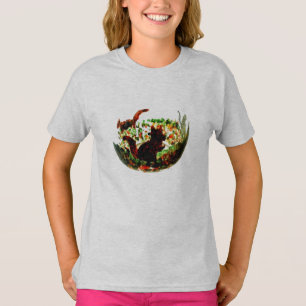 Camiseta Autumn Squirrels Animal Art