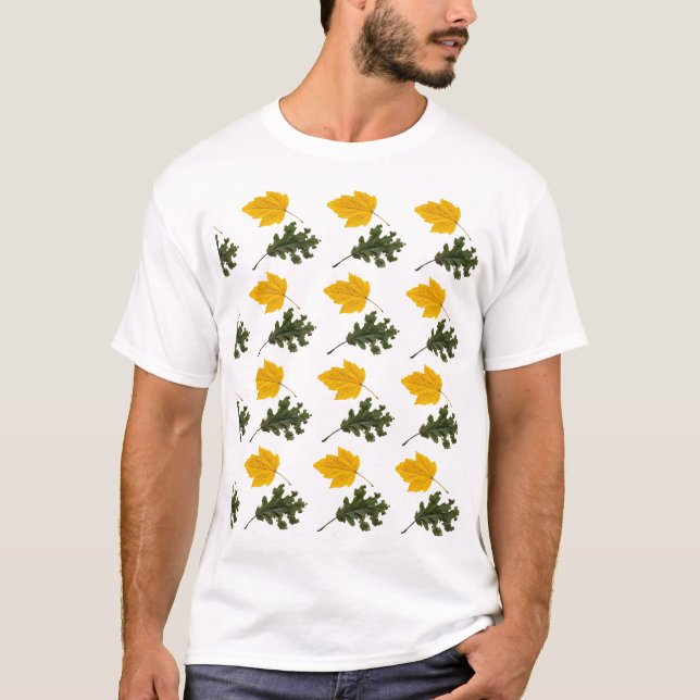 Camiseta Autumn Symmetry Leaf Pattern (Anverso)
