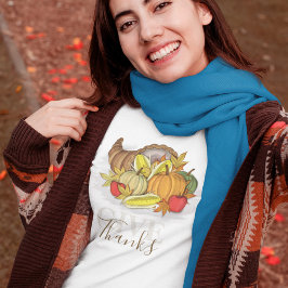 Camiseta Autumn Thanksgiving Cornucopia Give