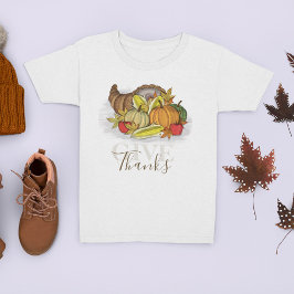 Camiseta Autumn Thanksgiving Cornucopia Give