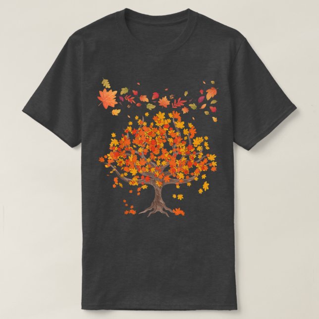 Camiseta Autumn Tree Leaves Nature Forest Fall69 (Diseño del anverso)