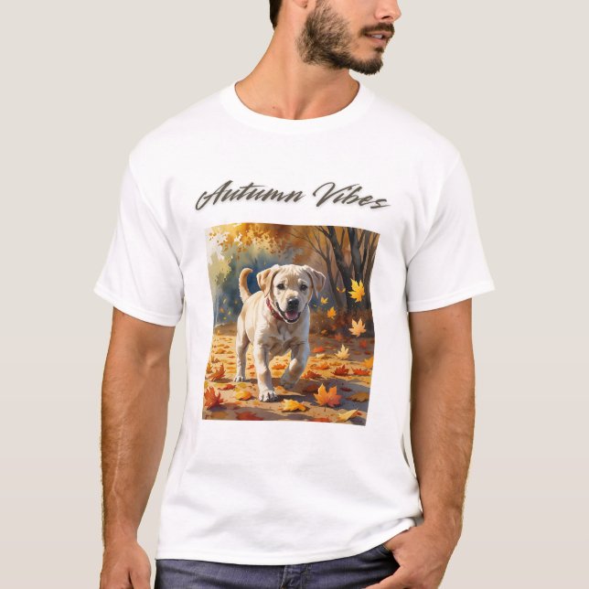 Camiseta Autumn Vibes Labrador Puppy T-Shirt (Anverso)