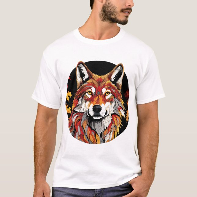 Camiseta Autumn Wolf Design Classic (Anverso)