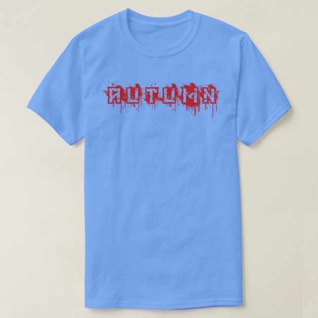Camiseta AutumnFirst Name Halloween Costume Personalized (Diseño del anverso)
