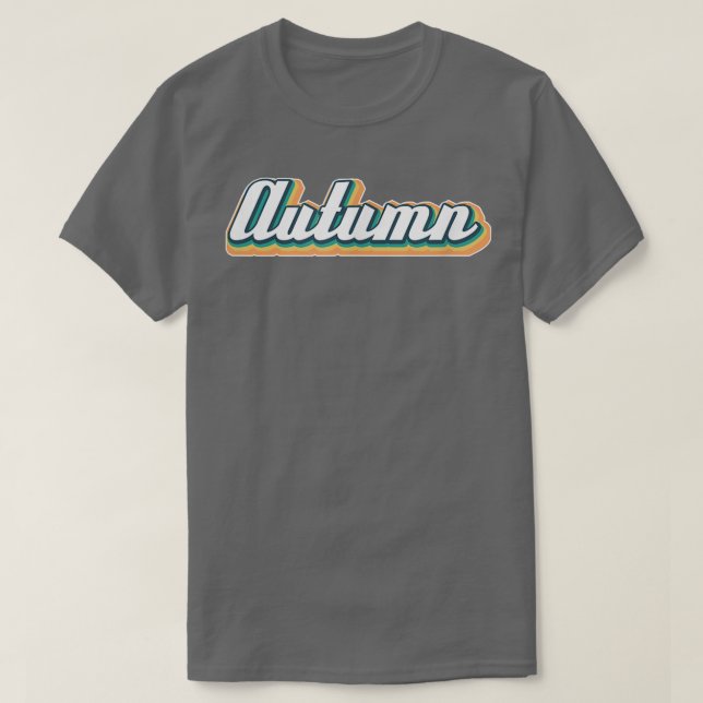 Camiseta AutumnRetro Nombre Vintage Personalizado (Diseño del anverso)
