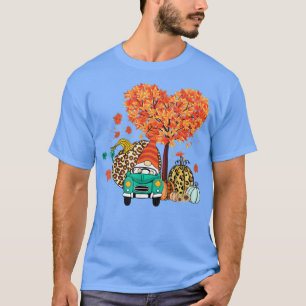 Camiseta Autumt Truck Gnomes Leopard Pumpkin Cae Sale De La