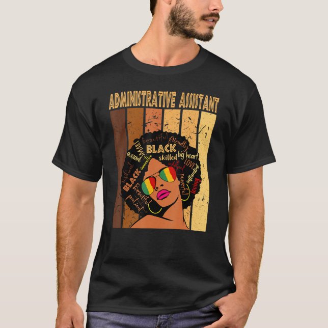 Camiseta Auxiliar administrativo de historia negra africana (Anverso)
