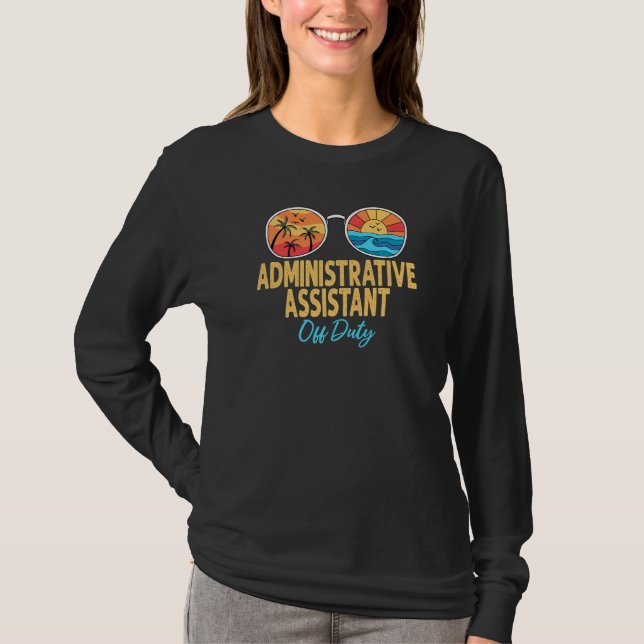 Camiseta Auxiliar Administrativo De Servicio Feliz Día O (Anverso)