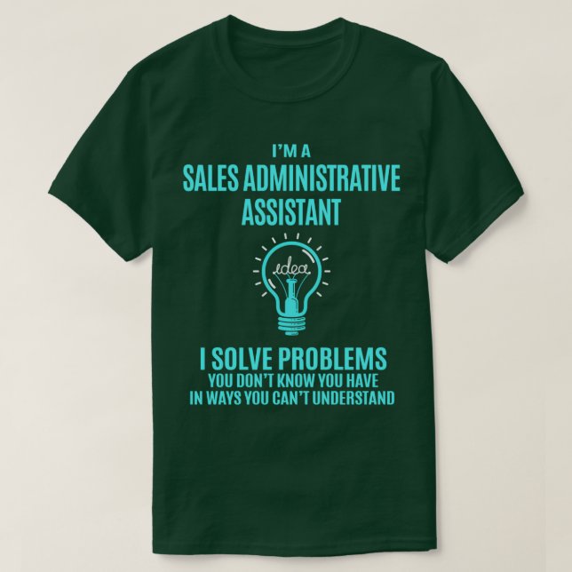 Camiseta Auxiliar Administrativo de Ventas Administrador de (Diseño del anverso)
