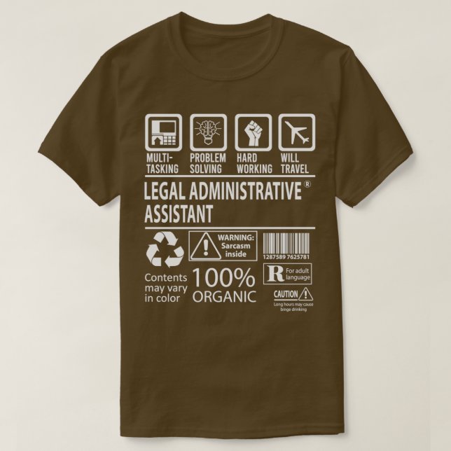 Camiseta Auxiliar Administrativo Jurídico (Diseño del anverso)
