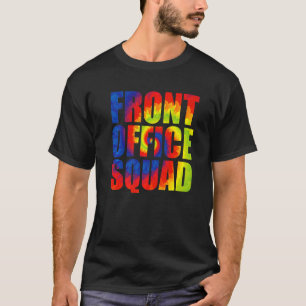 Camiseta Auxiliar administrativo Tie Dye Rainbow Front Off
