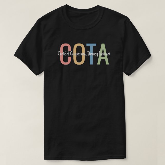 Camiseta Auxiliar certificado de terapia ocupacional OTA (Diseño del anverso)