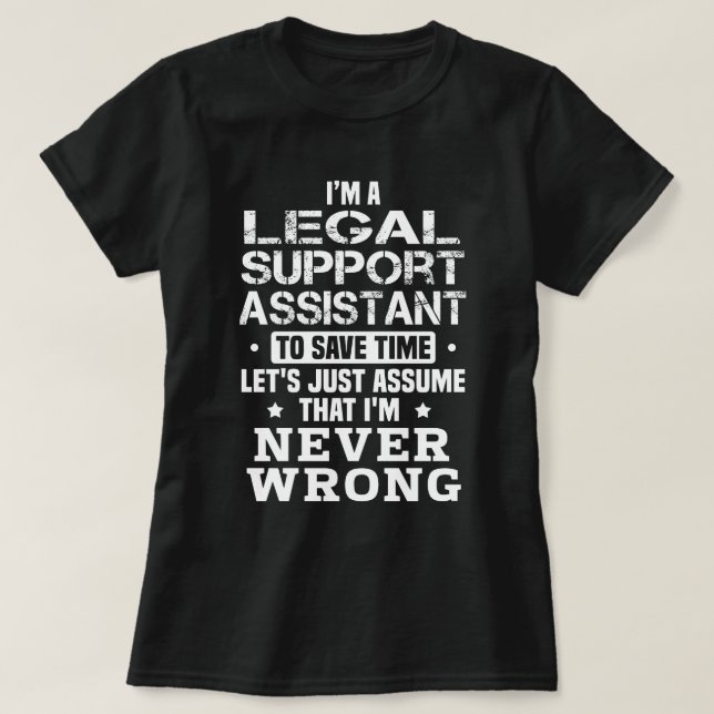 Camiseta Auxiliar de Apoyo Jurídico (Diseño del anverso)