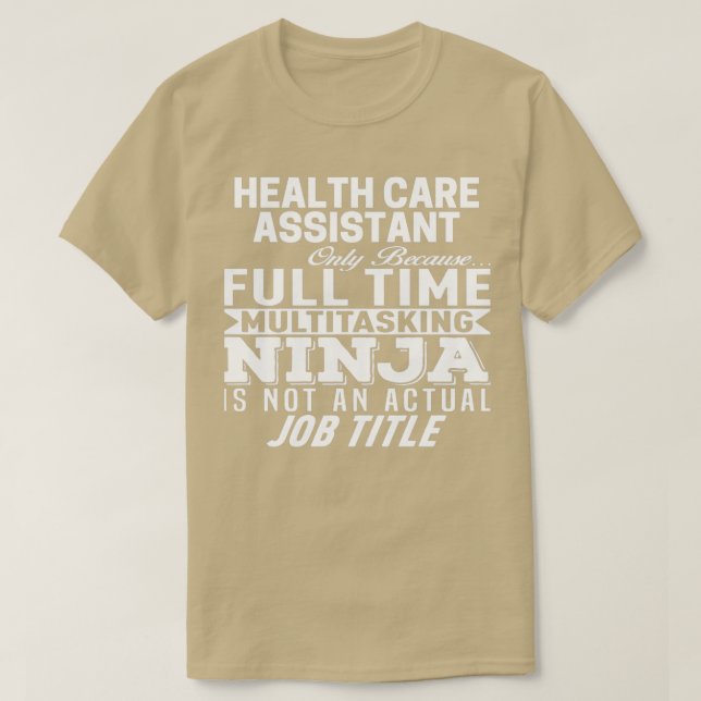 Camiseta Auxiliar de atención de la salud 1 (Diseño del anverso)