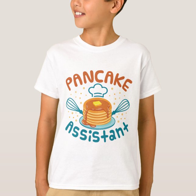 Camiseta Auxiliar de crepes Cute Pancakes Pancakes Maker Ki (Anverso)