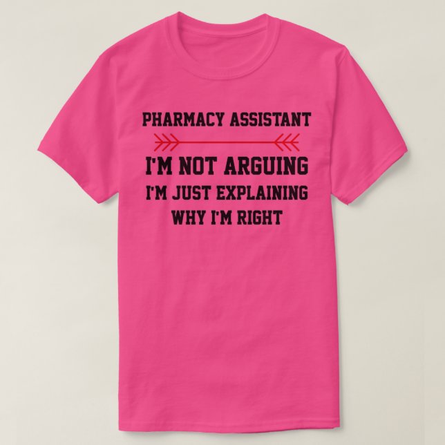 Camiseta Auxiliar De Farmacia No Argumenta (Diseño del anverso)
