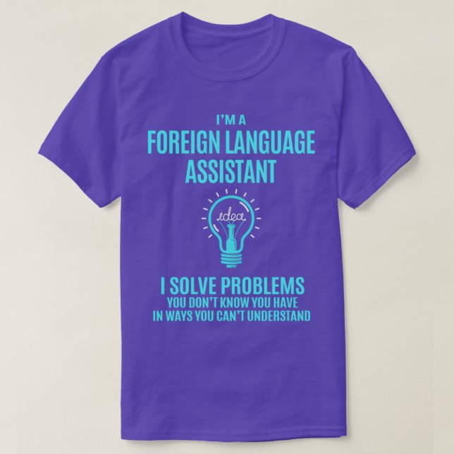 Camiseta Auxiliar de idiomas extranjeros Auxiliar de idioma (Diseño del anverso)