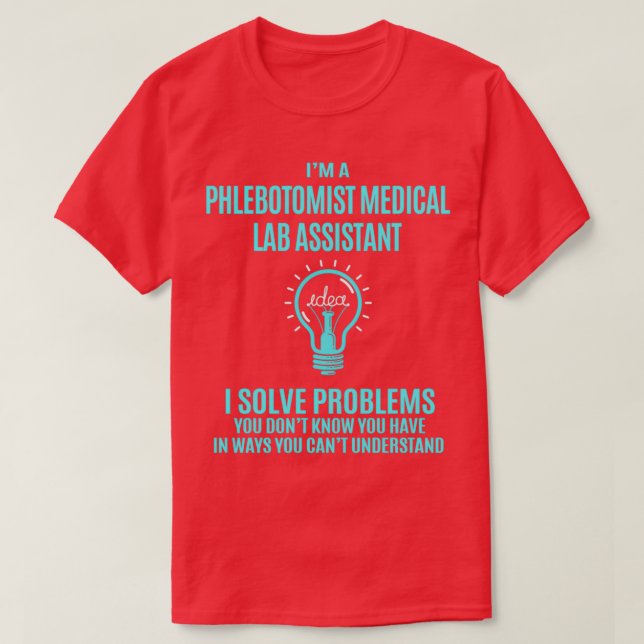 Camiseta Auxiliar de Laboratorio Médico Flebotomista I Reso (Diseño del anverso)