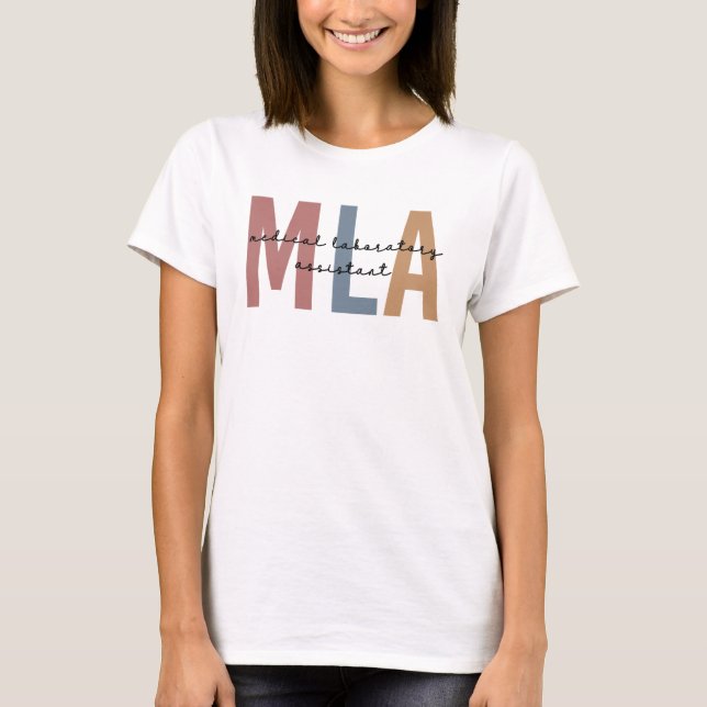 Camiseta Auxiliar de Laboratorio Médico MLA (Anverso)