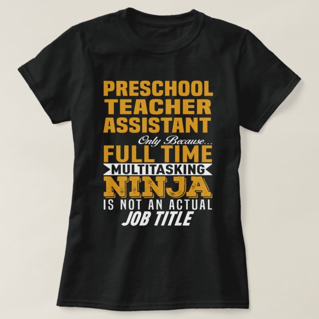 Camiseta Auxiliar de Maestros de Preescolar (Diseño del anverso)