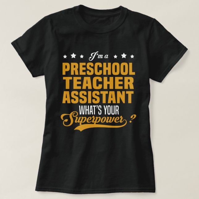 Camiseta Auxiliar de Maestros de Preescolar (Diseño del anverso)
